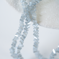 Zirkon,Trekantet rombe，3mm/25cm，Hel Streng - Lyseblå