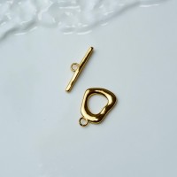 17mm bidsel lås, Sølvbelagt, 18kt guldbelagte，1 stk