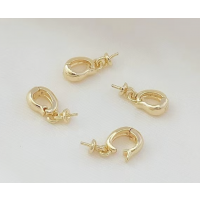 Stiftøsken, ca. 20x7 mm, FG med 18 K guld, 4 stk.
