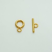 8mm bidsel lås, Sølvbelagt, 18kt guldbelagte，1 stk