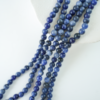 Blålig kalksten，8mm rund，hel streng 38cm