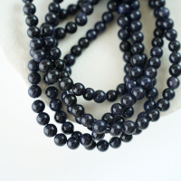 Blue Golden Sandstone，8mm rund，hel streng 38cm