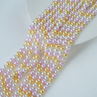 Crystal pearl,8mm rund/40cm, Hel Streng - MIX1