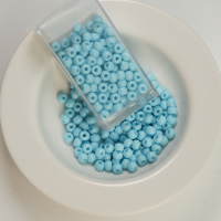 GB Seed beads, Baby Blue，ca. 3.6mm, 6/0, ca. 10G, 1 æske