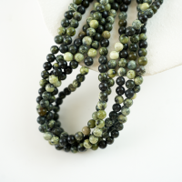 Grøn Turkis，6mm rund，hel streng 38cm