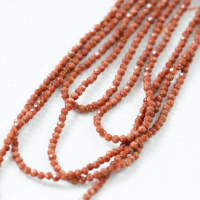 Guldsandsten, Diamantslebet Rund,2mm/37cm, Hel Streng