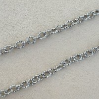 Kæde, hamret, 18K FS, 5.5x4.5x1 mm, pr. meter