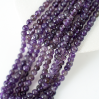 Lilla Krystal,8mm rund，hel streng 38cm