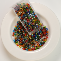 Preciosa Seed beads, Glaseffekt 00007 Rainbow，ca. 3 mm, 8/0, ca. 10G, 1 æske