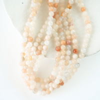 Rosa Aventurin，6mm rund，hel streng 38cm