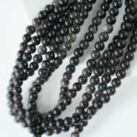 Sølvobsidian，12mm rund，hel streng 38cm