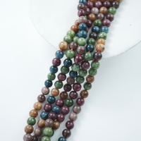 Turmaling，8mm rund，hel streng 37cm