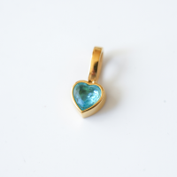 Vedhæng med zirkon,FG,11.3*5.5mm,1 stk.‌ - Blå