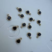 Vedhæng, m. Lapis lazuli sten ca. 8.22x10.21 mm, FG, 1 stk.rustfrit stål forgyldt med 18K guld, vandfast