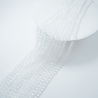 Zirkon,Diamantslebet Rund, 6*7.5mm/38cm，Hel Streng - Hvid