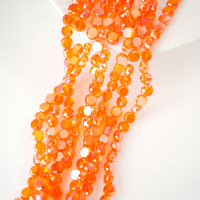 Zirkon,Facetslebne mønter, 8mm/75cm，Hel Streng - Warm Orange