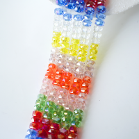 Zirkon,Facetslebne rondeller， Macron, 8mm/36cm，Hel Streng - Mix1