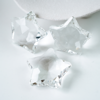 Zirkon,Femkantet Stjerne,45mm，1 stk. - Gennemsigtig