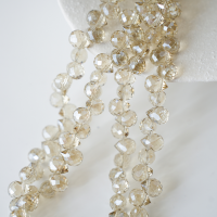 Zirkon,Jordbær,11*8mm/56cm，Hel Streng - Lysegul