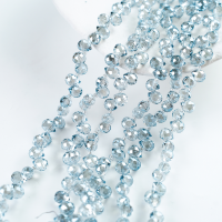 Zirkon,Jordbær,11*8mm/65cm，Hel Streng - Lyseblå