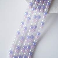 Zirkon,Rund,8mm/39cm，Hel Streng - Mix4