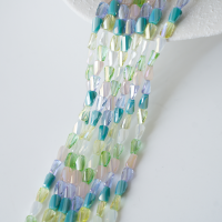 Zirkon,Slebne Cylinder Nuggets,6.6*4.4mm42cm，Hel Streng - Mix1