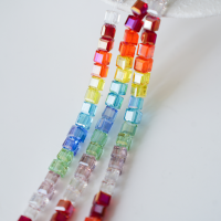 Zirkon,Terninger,5.6mm/34cm,Hel Streng - Mix1