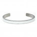 White Enamel Bangle Steel